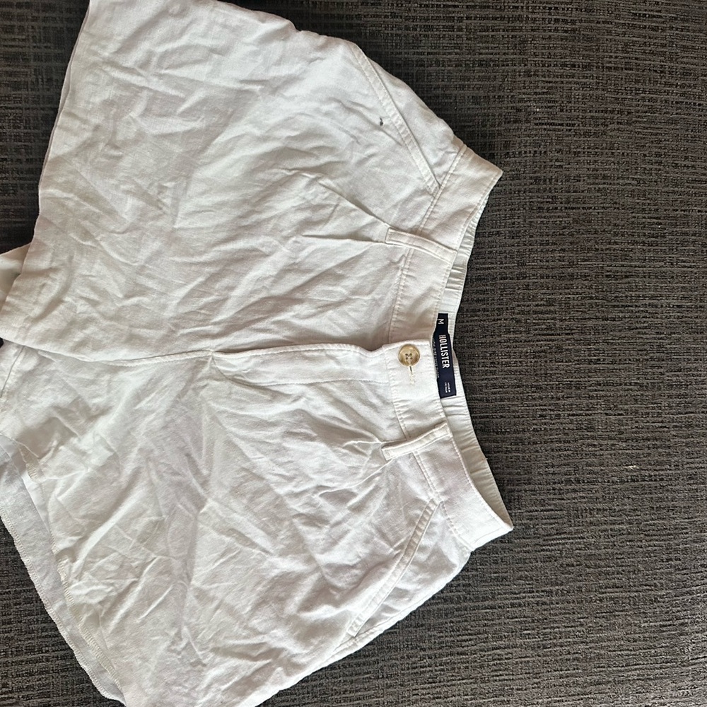 White Linen Shorts